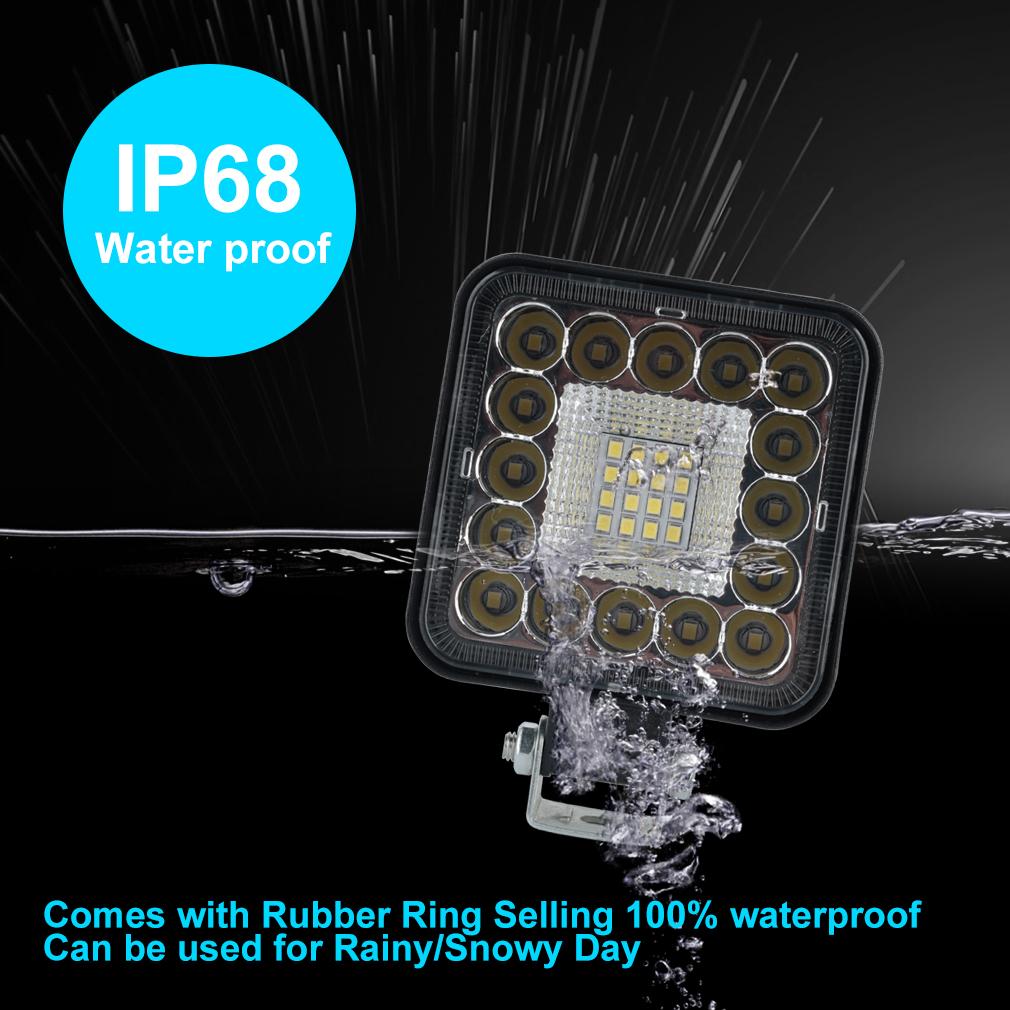 3-дюймовый 32-светодиодный 96 Вт 21-светодиодный рабочий свет 4X4 Автомобильный светодиодный прожектор Квадратный круглый Авто Грузовик Лодка Внедорожник ATV Трактор Внедорожный мини-светодиодный бар Аксессуары 12 В 24 В