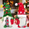 2pc Christmas Decorations Red Hat Christmas Faceless Doll Standing Dwarf Doll