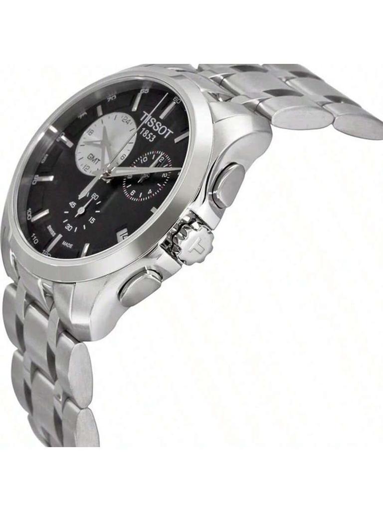 Tissot Мужские кварцевые часы, водонепроницаемость 100 м, с кожаным ремешком T035.439.11.051.00