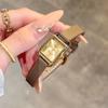 New Women'S Vintage-Style Square Watch With Leather Strap, Model. High-End Women'S Wristwatch, Luxury Women'S Watch.