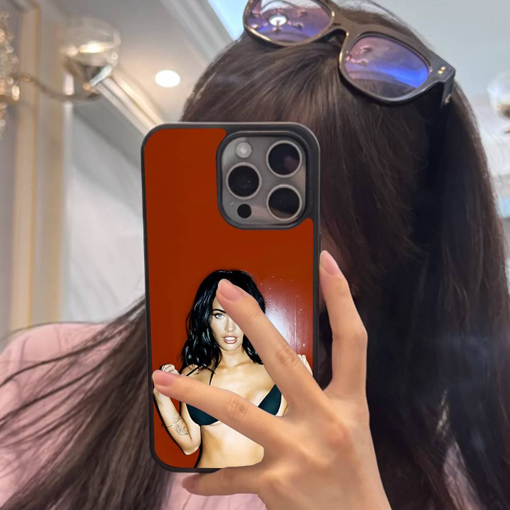 Чехол для телефона с изображением актрисы М-Меган Фокс для IPhone 17 16 15 14 13 Plus 12 11 Pro Max, задняя крышка из PC+TPU