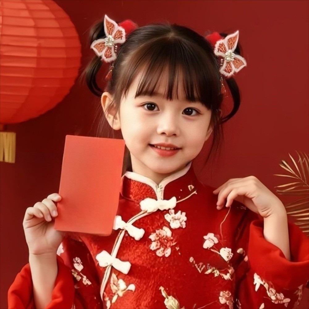 Plush New Year Hair Ties Traditional Children's Hair Ropes  Celebration