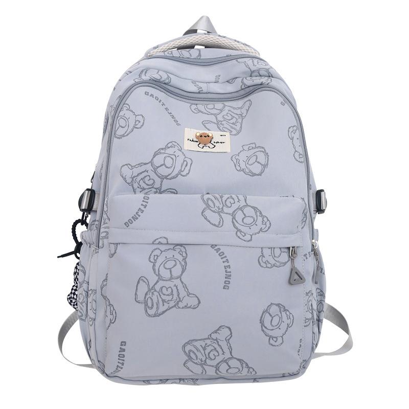 Печатный студенческий школьный рюкзак, нейлоновый рюкзак большой емкости для девочек