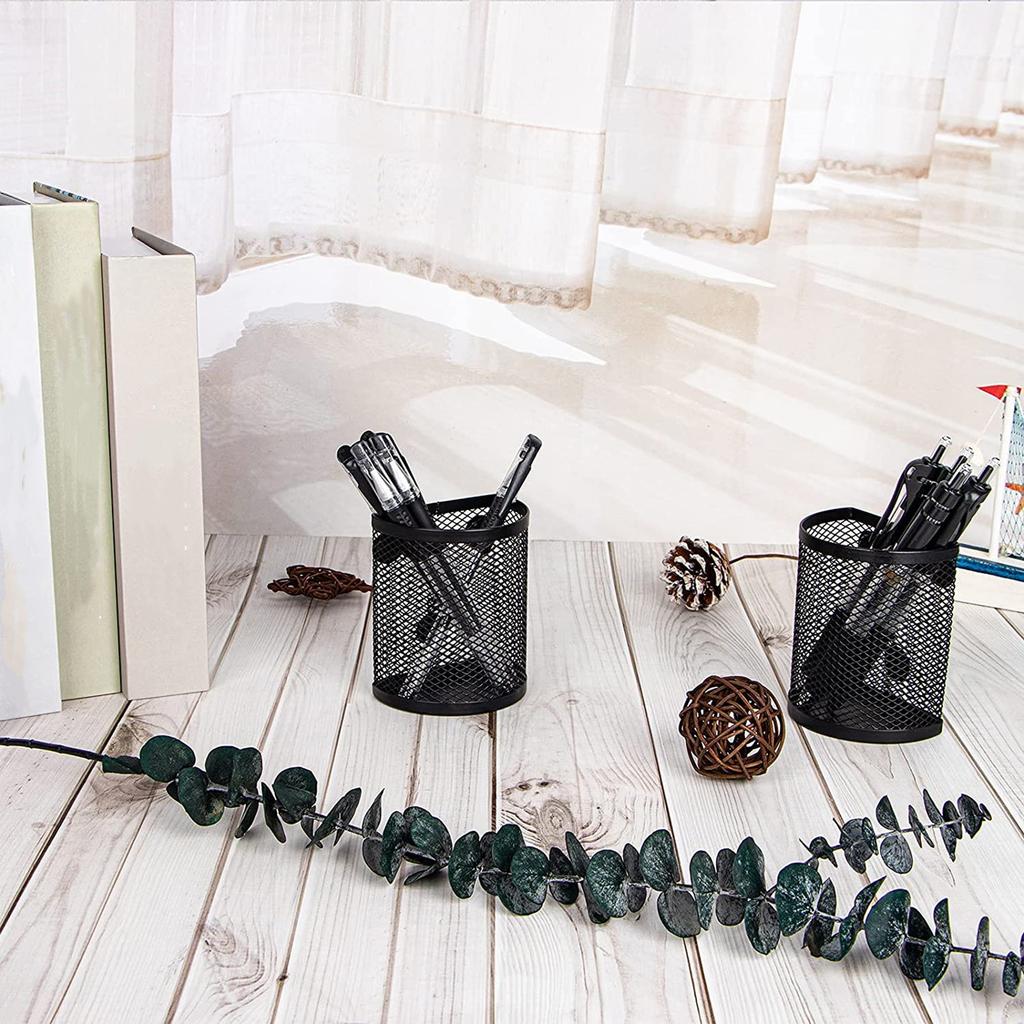 Магнитный держатель для карандашей, 2 шт., черный полукруглый органайзер из металлической сетки для школы, работы, дома