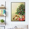 5D DIY Square / Round Diamond Cross Stitch Christmas Tree and Gift Embroidery Diamond Mosaic Home Decoration Gift