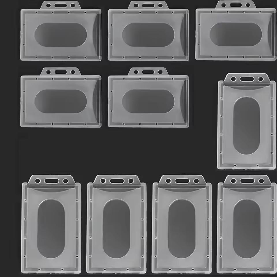 20/10/5/1 шт. Прозрачный матовый держатель для ID-карты, бейджа с именем, премиальный прозрачный пластиковый рукав для карты для защиты карты медперсонала