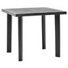 VidaXL Garden Table Anthracite 80x75x72 Cm Plastic