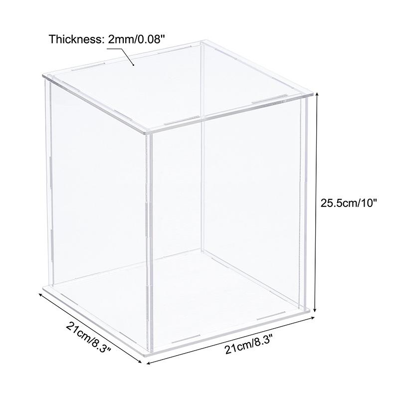 Акриловая витрина 41 размера для коллекционных предметов Сборная Прозрачная Защитная Витрина Куб Коробка для хранения Пыленепроницаемая Выставка Организация Игрушек