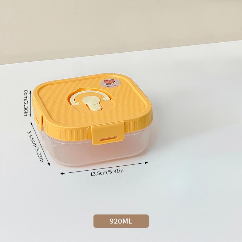 2/3 Grids Reusable Square Plastic Bento Lunch Box Portable Divided Fruit Salad Food Container Kids Students Microwave Heatable