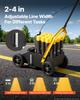 VEVOR Striping Line Marking Machine 12-Can Capacity Black with 4 Wheels, Parking Lot Striping Machine, 50-100 mm Adjustable Line Width, Heavy Duty