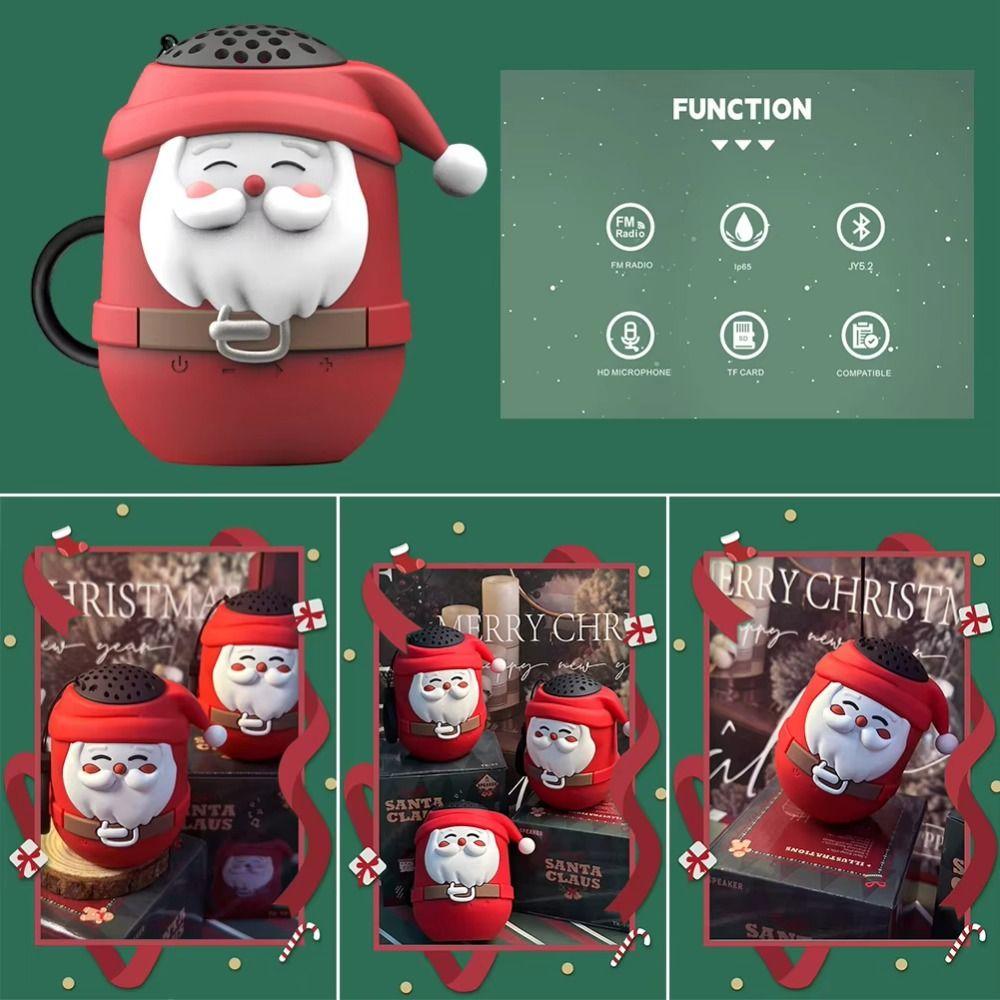 Rich Bass Santa Claus Bluetooth Speaker Waterproof Wireless Speaker Student Use
