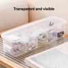 Transparent Data Cable Storage Box with Lid 5 Compartments Large Capacity Multi-purpose Charging Cord Jewelry Trinkets Organizer Case Container