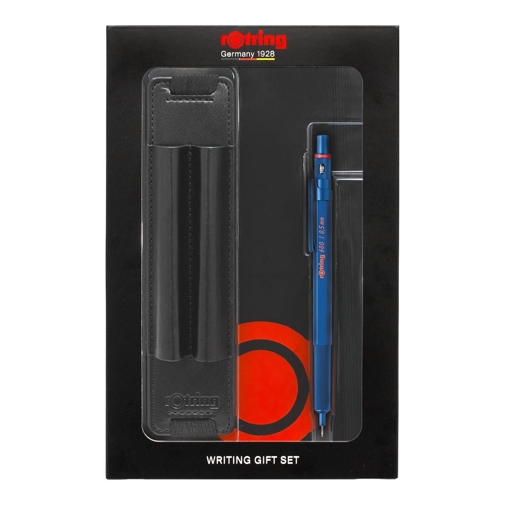 Механический карандаш Rotring 600 мм Цвет Железный Синий Подарочная коробка с пеналом и блокнотом 2114266GB 0.5