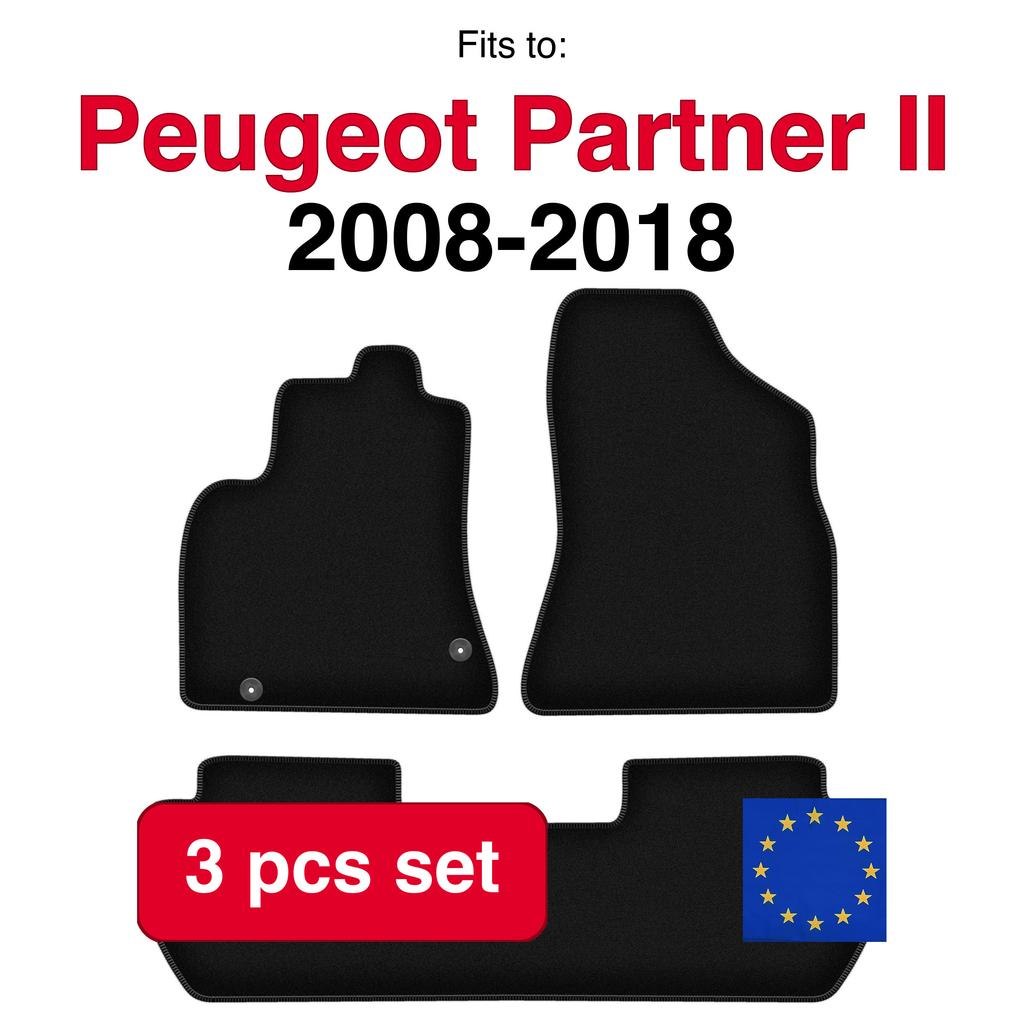 Velour Floor Mats Basic For Citroen Berlingo Ii 5-Seat (2008-2018)