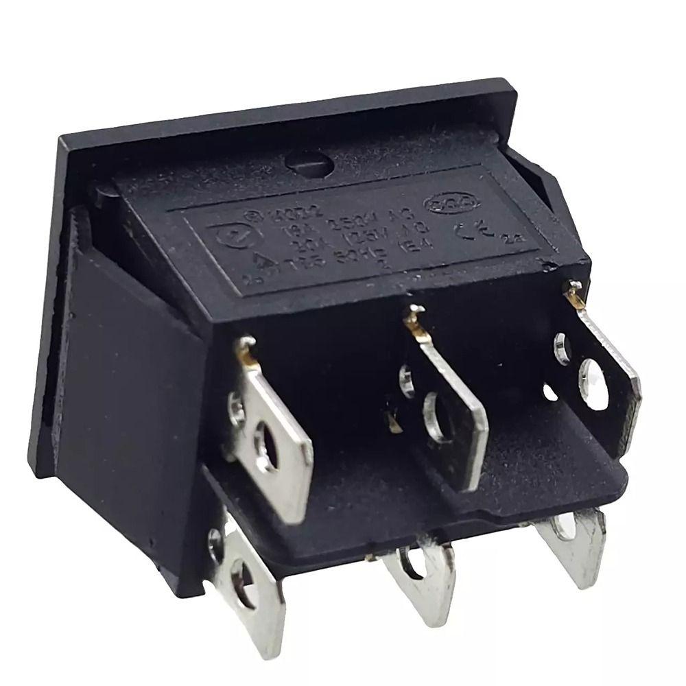 10pcs 6 Pin Terminals Double Reset Switch KCD4 Push Button Switch Electrical Products