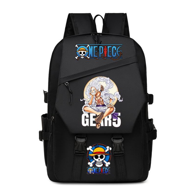 One Piece Backpack for Teens Students Large Capacity Anime Print School Bag Fashion Casual Daypack
