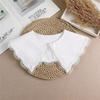 Summer Bow Tie Shawl White Fake Collars for Women Removable Dress Detachable Collar Wrap Shawl  False Collar Decor