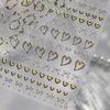 Plaid Star Vintage Academic Five-Pointed Star Small 5D Nail Art Stickers Embossed Nail Decals Manicure for Women