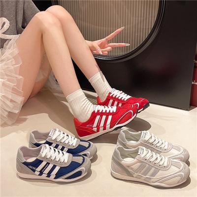 Популярные летние тонкие немецкие тренировочные кроссовки для интернет-знаменитостей, женские, 2025 новинка, повседневные спортивные кроссовки, мягкая подошва, светло-красные кроссовки Форреста Гампа