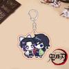 Keychain Pendant Anime Demon Slayer Kimetsu No Yaiba Kamado Tanjirou Double Sided HD Bag Pendant Gift For Fans Cosplay Props Jewelry Gift
