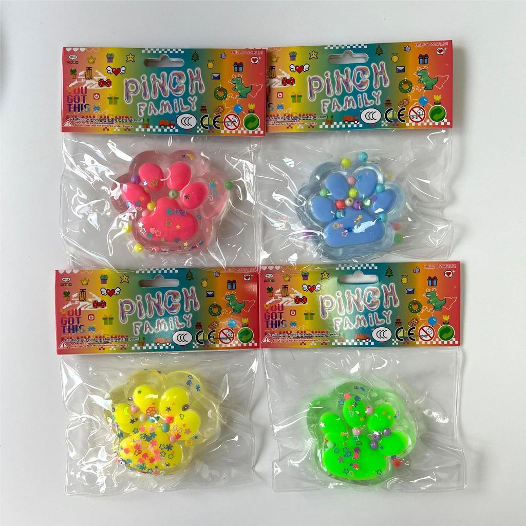 Креативная антистресс-игрушка 'Кошачья лапка в звездном небе' - Четырехцветный ТПР