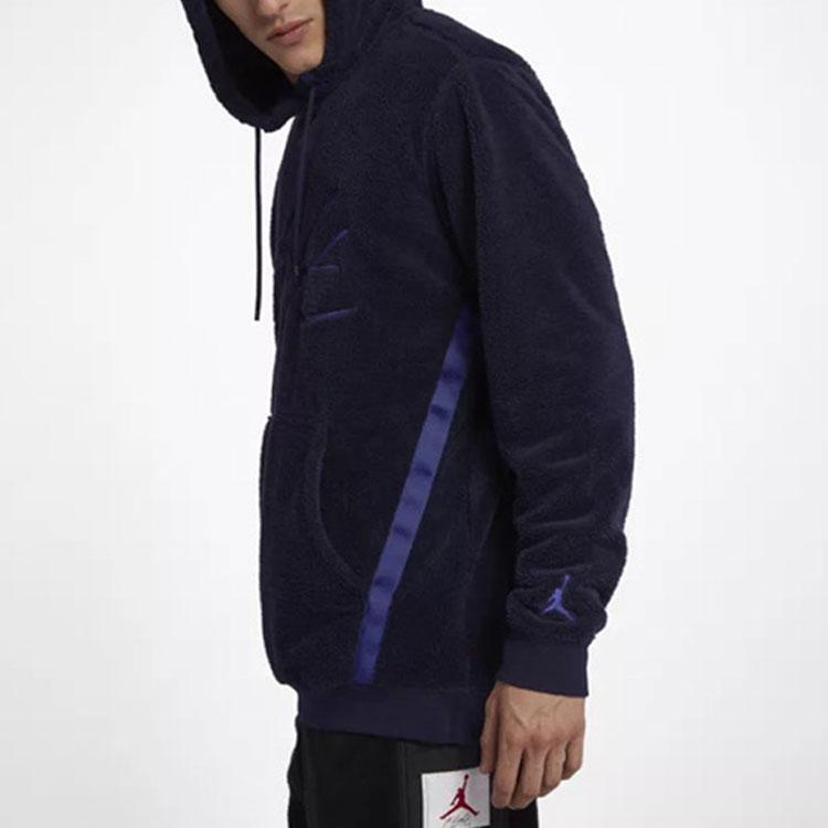 Jordan Flight Sweatshirts Men's Blue Hooded Moderate Regular AH6251-416