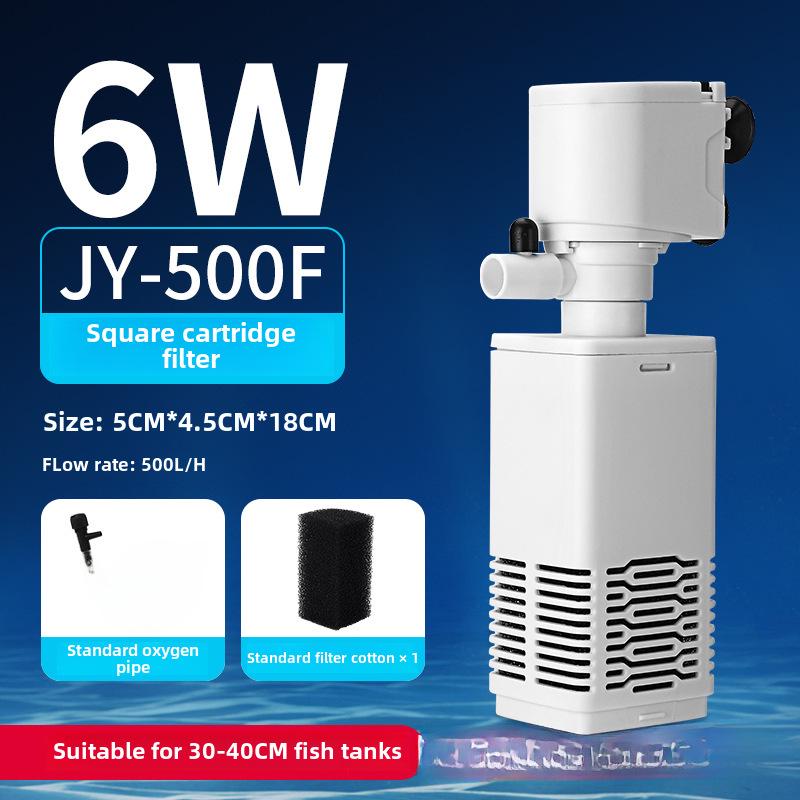 Аквариумный фильтр-насос 3-в-1: Бесшумная циркуляция воды в аквариуме и система подачи кислорода
