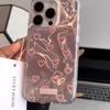 Ins Вода Гофрированный Порошок Любовь для Apple 16 Пара Чехол для телефона 15promax Премиум