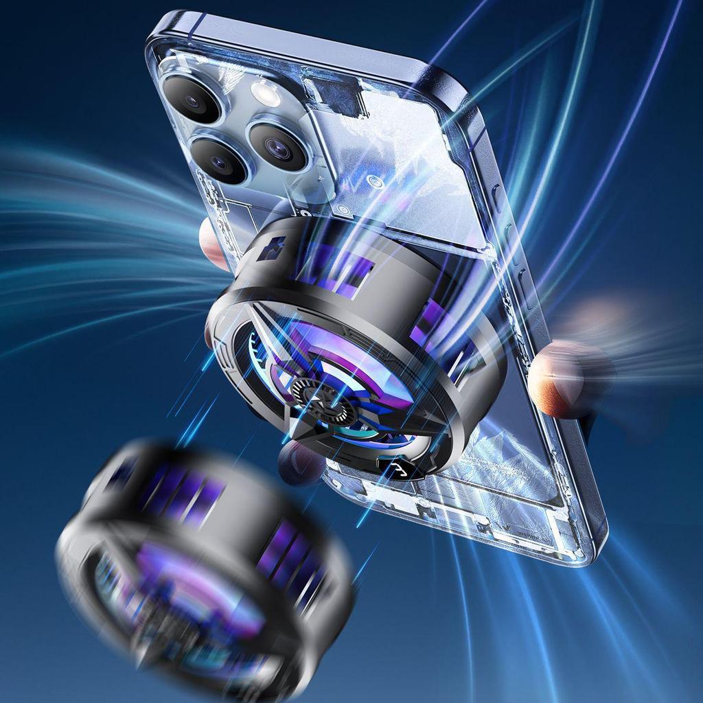 Магнитный кулер для мобильного телефона с бесшумным двухъядерным полупроводником для киберспорта и игрового стриминга. Включает конструкцию без льда и VGA-кабель.