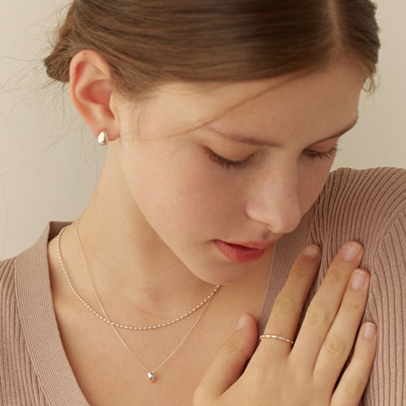 Life Oval ball chain ring