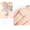 Новое 925 посеребренное женское кольцо мода оливковая ветвь листья указательный палец регулируемые кольца ювелирные изделия подарок на годовщину