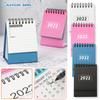 Маленький настольный календарь на 2022 год, однотонный план-книга, мини-календарь, украшение