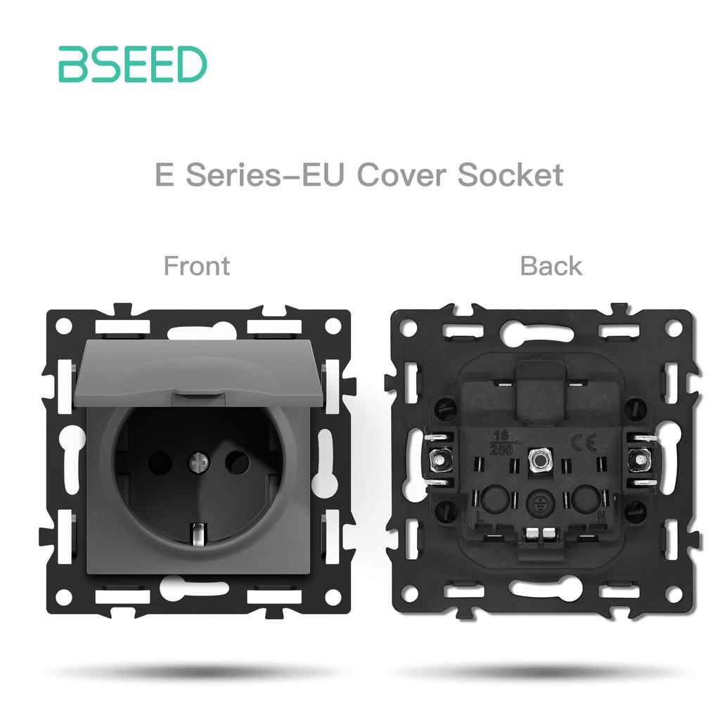 BSEED Zigbee Умные выключатели света Настенные Кнопочные Диммеры EU/FR Розетки USB Type-c DIY Модули Только Пластиковые Рамки