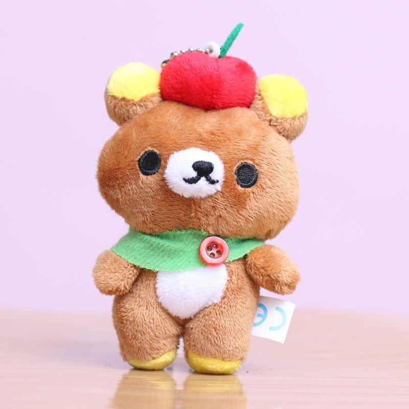 Toy Plush Bear Keychain Keyring Toy Pp Cotton Stuffed Doll Bag Pendant Gift