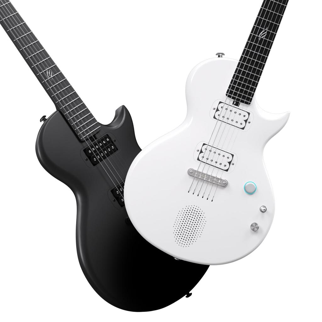 ENYA Nova GO Sonic Умная электрогитара для начинающих, комплект из углеволокна, динамик 10 Вт, простое управление через приложение, белая, встроенный мультиэффектор
