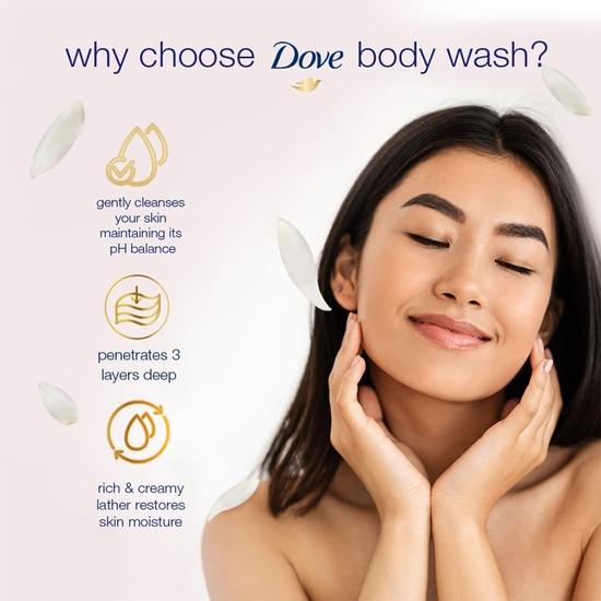 DOVE Relaxing Shea Butter Body Wash with Vanilla for Soft Skin, Soothing Scent, 1L