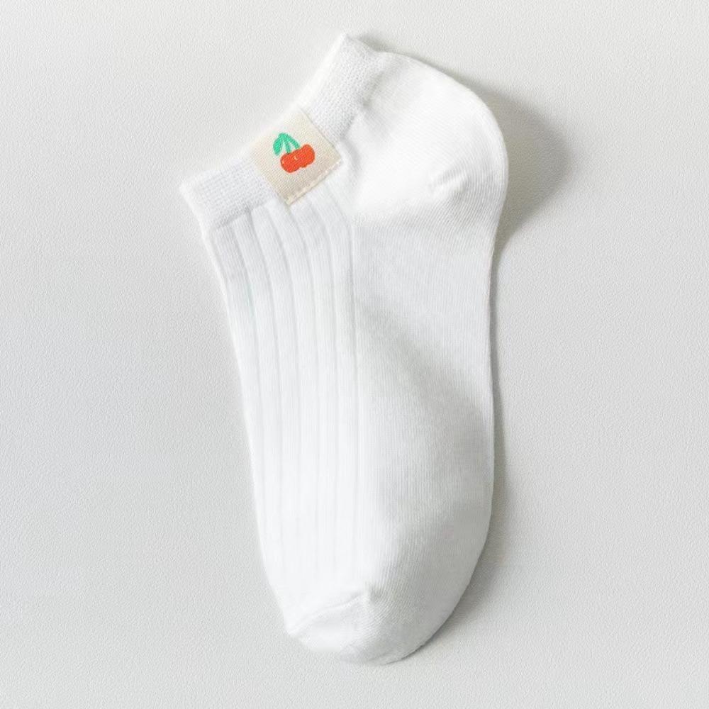 Shallow Mouth Ankle Low Sock Fruit Pattern Decor Boat Socks Comfortable Women Short Socks Summer