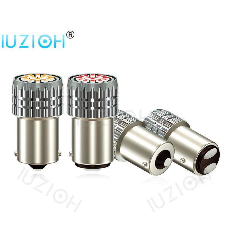 IUZIOH 2PCS P21/5W BAY15D Bulb BA15S Led R5W R10W 1156 1157 P21W Brake Reverse Turn Signal Parking Tail Lamp Car Light 12V DRL