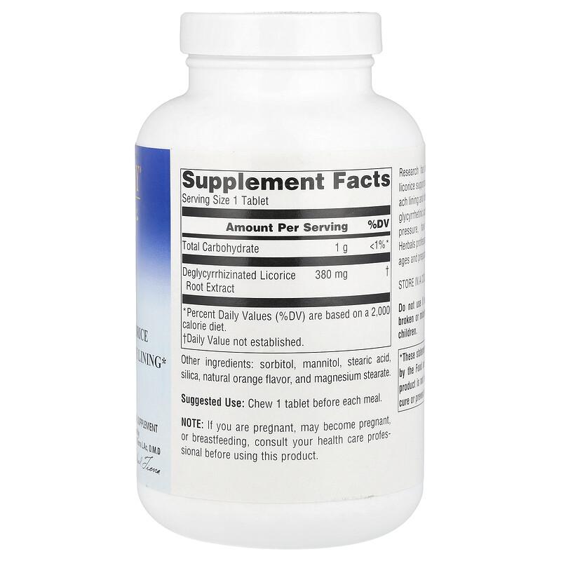 DGL, 380 mg, 200 Chewable Tablets