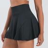 Женская летняя быстросохнущая теннисная юбка 2025 года с нескользящими внутренними шортами, эластичная спортивная юбка для бега и йоги
