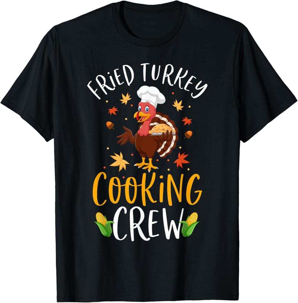 Fried Turkey Cooking Crew Thanksgiving Turkey T-shirt