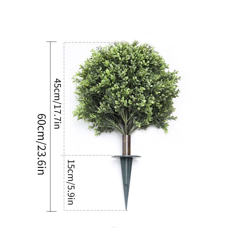 Кипарисовый лист Искусственная зелень Садовый горшок для кладбища Вставка Деревянные украшения