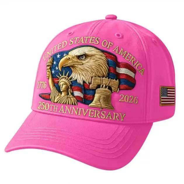 Limited Edition 250th Anniversary USA Eagle & Statue of Liberty Embroidered Baseball Cap, Unisex Adjustable