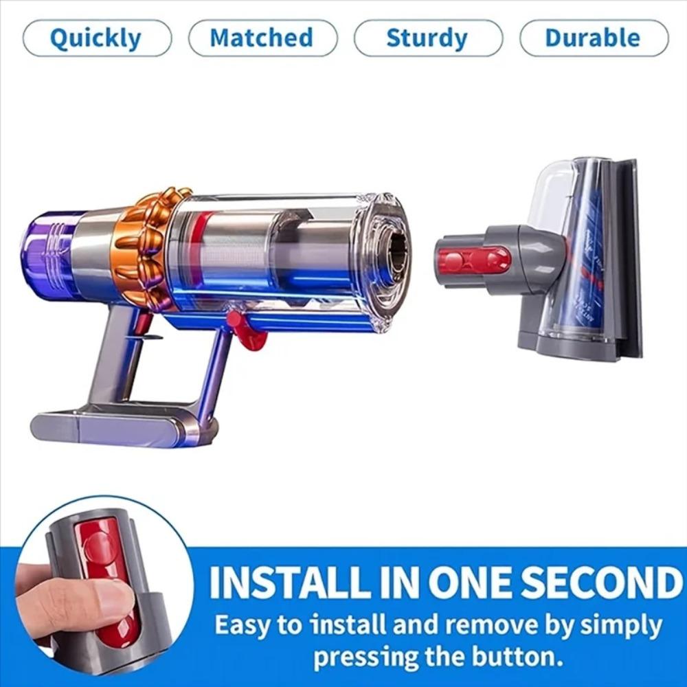 Мини-моторизованная насадка-щетка против спутывания для пылесосов Dyson V7 V8 V10 V11 V15, подходит для диванов, кроватей, автомобильных сидений