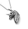 Fashion Titanium Steel Double Snake Pendant Trendy Male Personality Double Snake Wrap Necklace Men