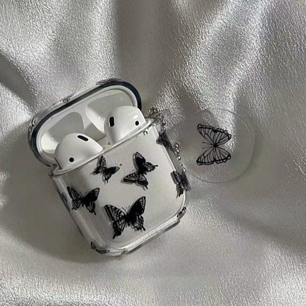 ins transparent butterfly AirPods1/1/1/1 generation Apple earphone cover pro/pro1 bluetooth earphone case