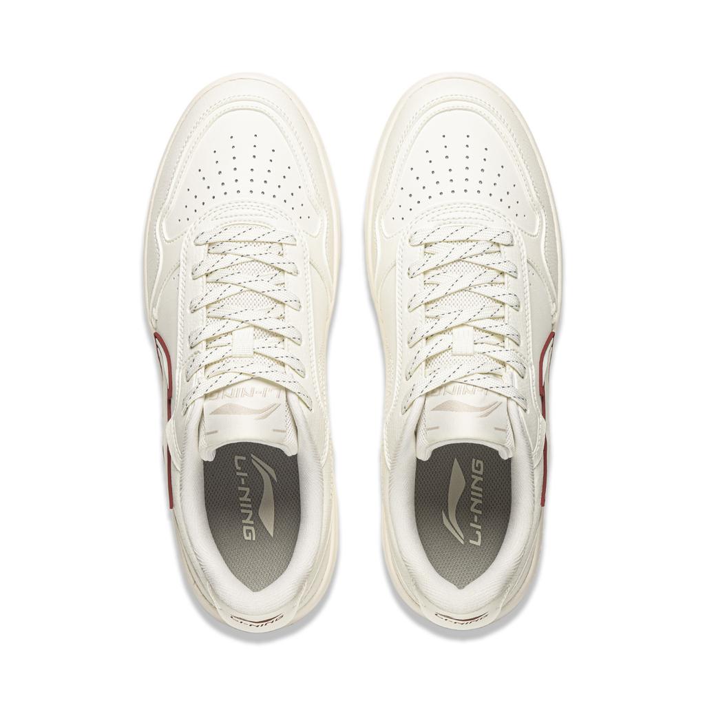 Li-Ning Yuanbao V5 Классические Модные Повседневные Универсальные Светоотражающие Нескользящие Износостойкие Низкие Скейт-Кроссовки Мужские кеды Облачно-Белые AGCW273-5