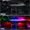 Interior Car LED Strip Lights RGB 6 Ambient Lighting Kits App Control Music Sync Decorate Atmosphere Light for Cars Trucks SUV