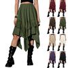 Women's Flowy Skirt Contrast Lace Layered Asymmetrical Midi Skirts