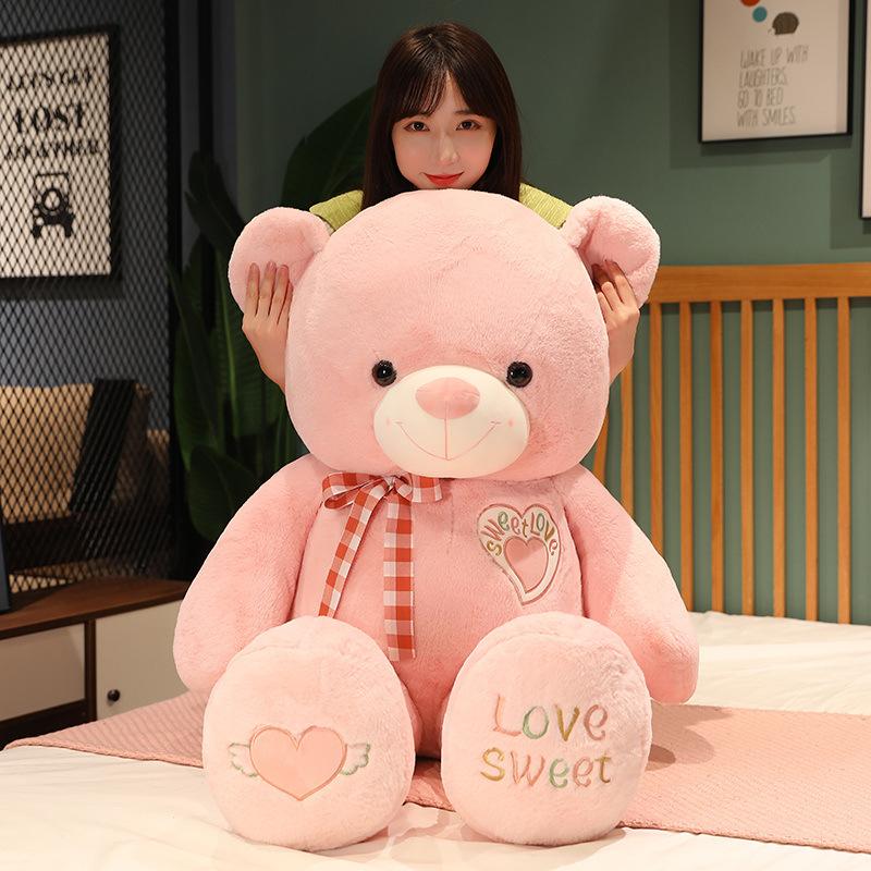 Большая плюшевая игрушка Медведь Любви Плюшевая игрушка Пара Обнимающийся Медведь Девочка Успокаивающая Тряпичная кукла Подарок на День Рождения
